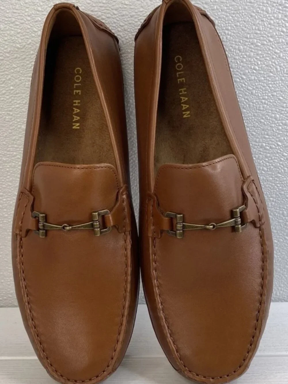 Cole Haan Wyatt Driver Loafers Men's Size 13M British Tan Leather Bit Buckle